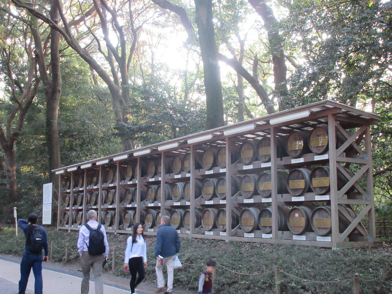 Barrels of Burgundy Wine Donated to Meiji-jingu