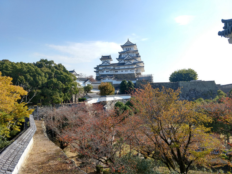 View of Himeji Castle from the Royal Residence
