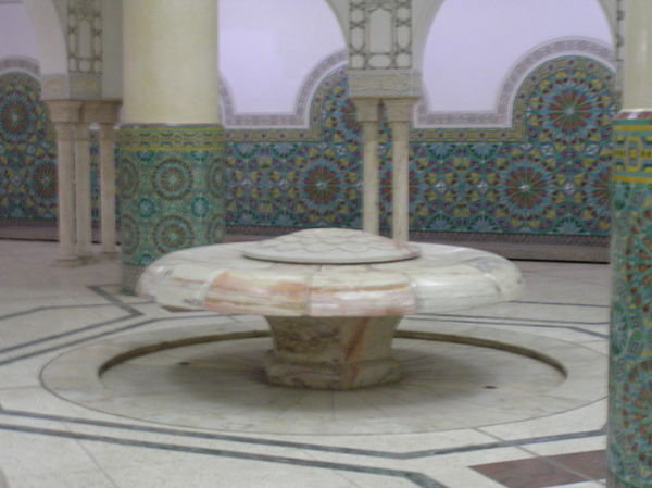 One of many ablution fountains under Hassan II Mosque