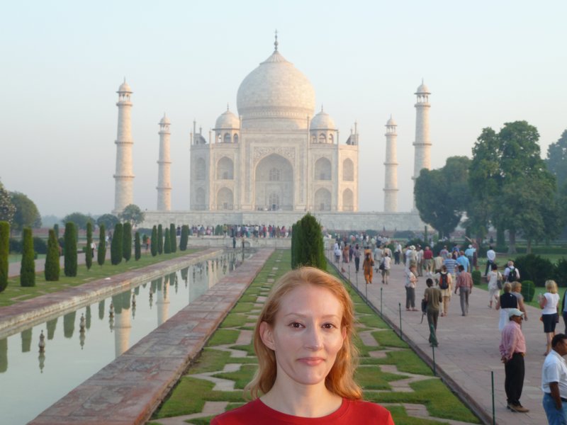 Jennifer at the Taj Mahal