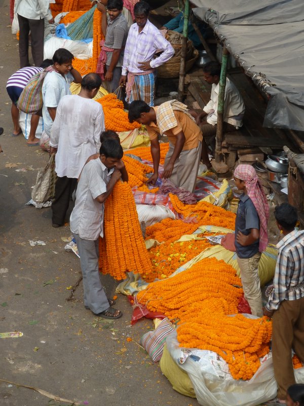 Mullik Ghat flower market