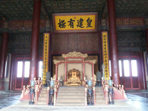 One of the many thrones within the Forbidden City