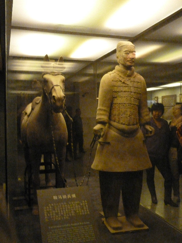 Terracotta calvryman and horse