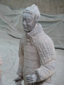 Repaired terracotta soldier