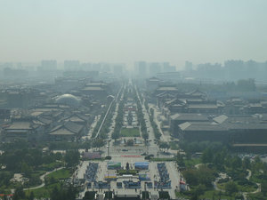 View of hazy Xi'an from Big Goose Pagoda