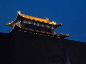 City wall of Xi'an at night