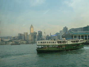 Approaching the Star Ferry Terminal on Hong Kong Island