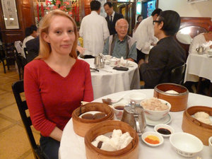 Jennifer at Luk Yu Teahouse