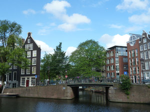 View of the Prinsengracht canal from the Anne Frank house
