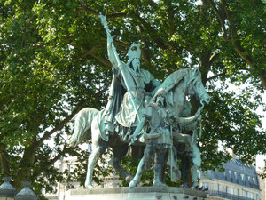Statue of Charlemagne outside Notre Dame