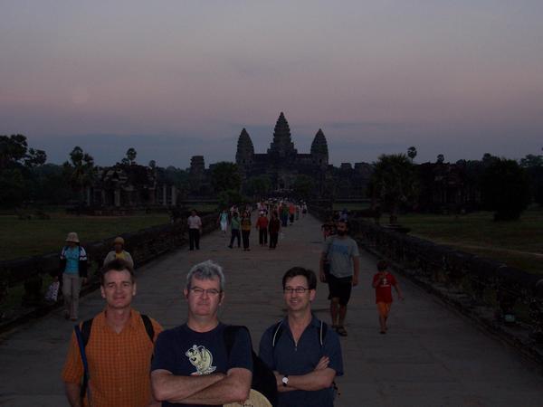 Foreground: The Busters. Background: Angkor Wat.