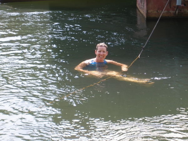 swimming in the River Kwai