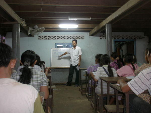 Night class in the village