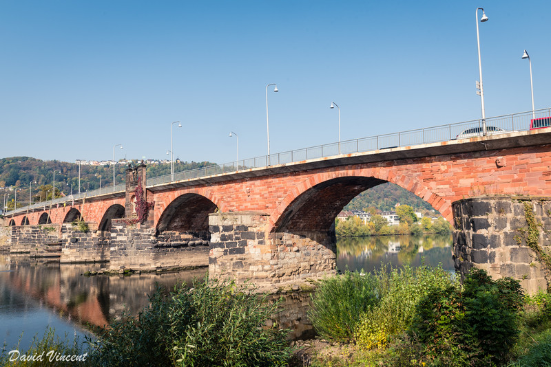 The modern bridge built on Roman foundations