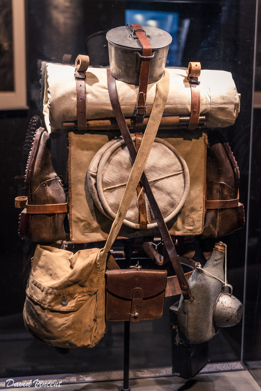 The kit of a French soldier heading to the front