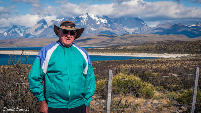 Dad in front of the Paine Massif