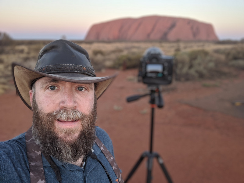 Taking sunset photos at Uluru
