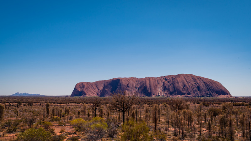 Uluru with Kata Tjuta in the background
