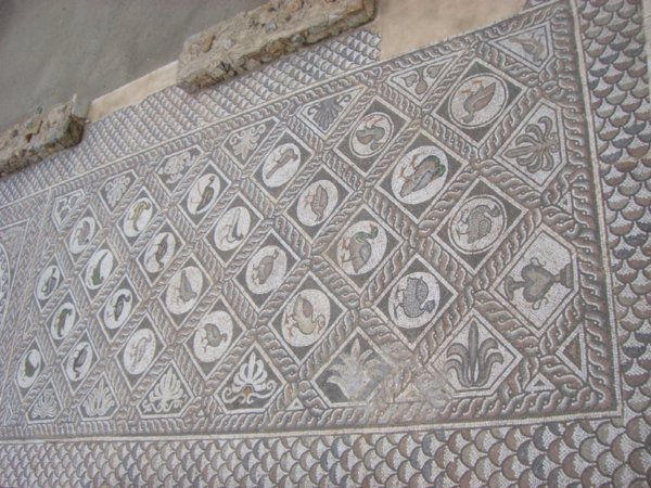 A mosaic at the museum