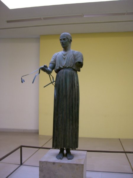 Bronze statue of a victorious charioteer