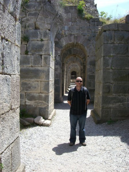 Me in front of the foundations of the Temple of Athena