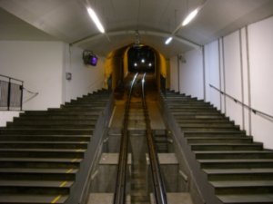 The Funicular arrives