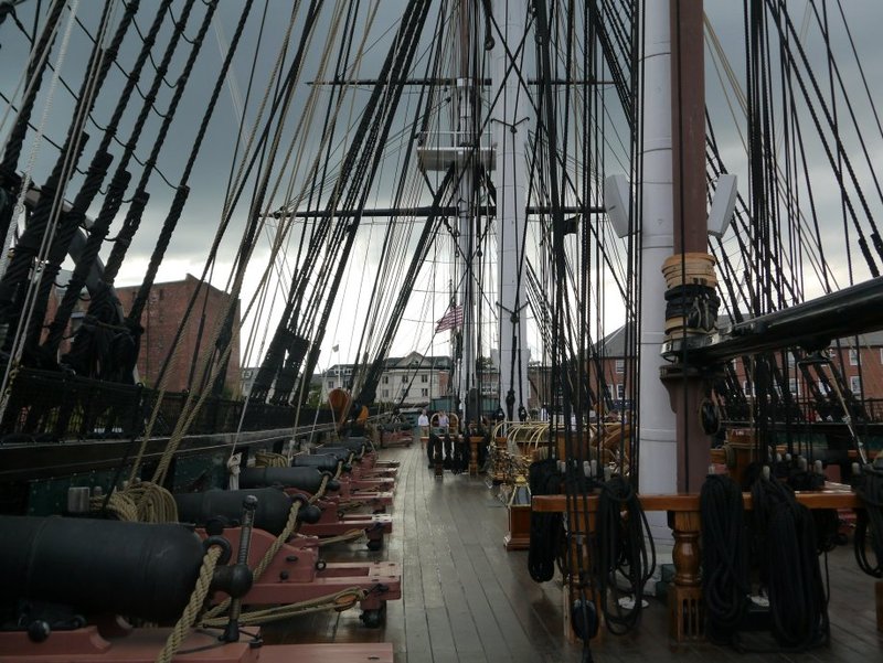 Above deck on the USS Constitution