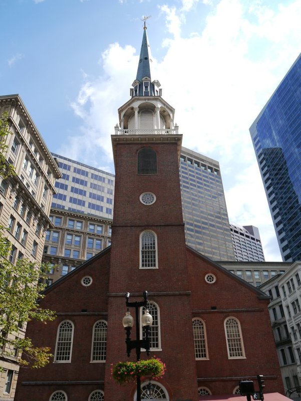 Outside the Old South Meeting House