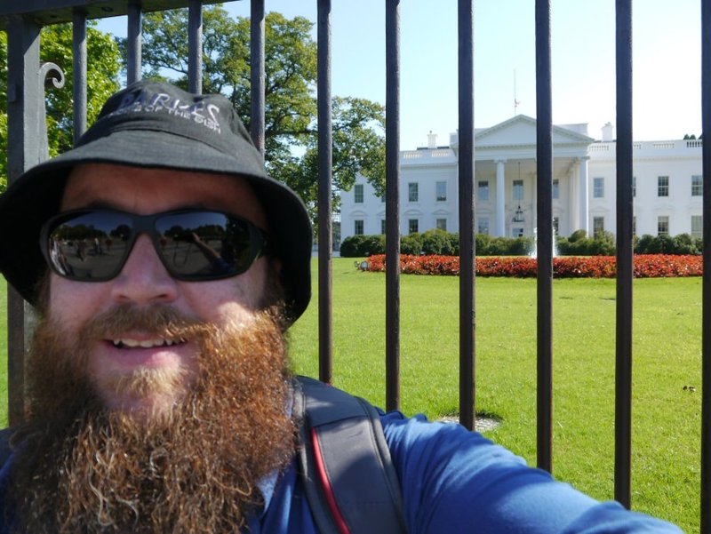 Me outside White House