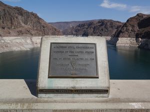 The middle of the Hoover Dam