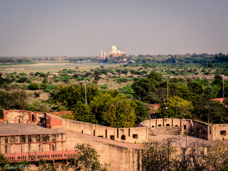 The Taj Mahal from the Red Fort