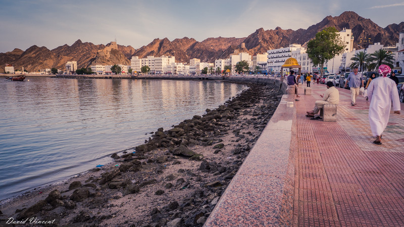 Walking by the Port of Muscat