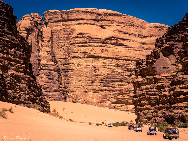 Convoy through Wadi Rum