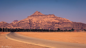 The road from Wadi Rum