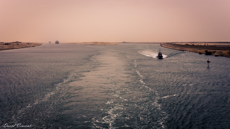 Cruising up the Suez Canal