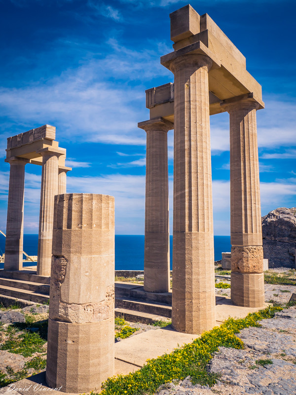 Columns on the Acropolis at Lindos