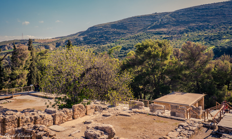 Ruins and view from Knossos