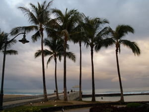 Waikiki Sunrise on a Cloudy Day