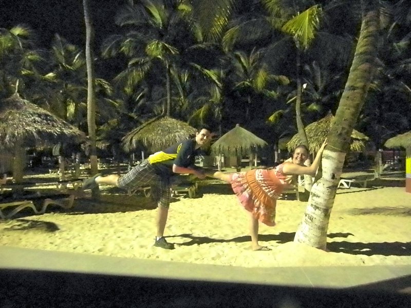 Killing time on the beach at night