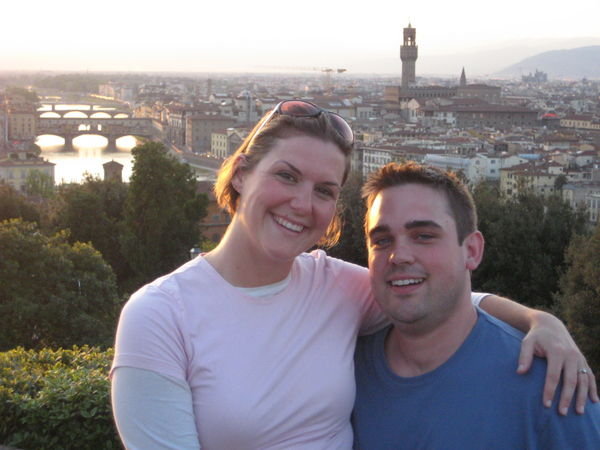 Overlooking Florence at sunset