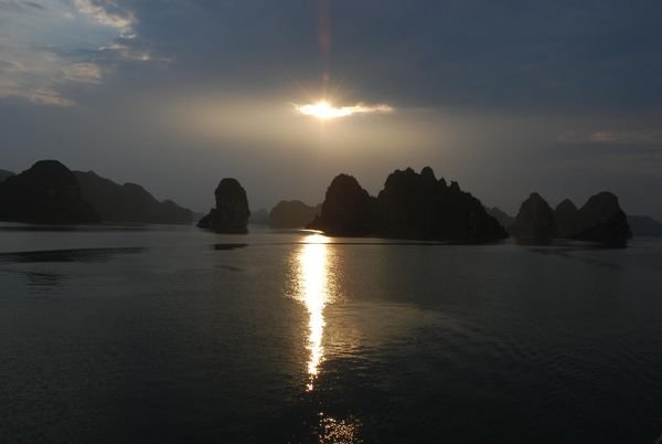 Sunset at Ha Long Bay