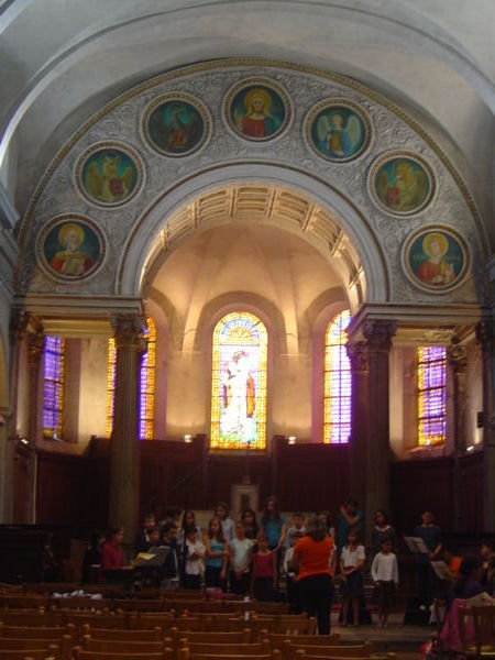 St Just church w a kids choir