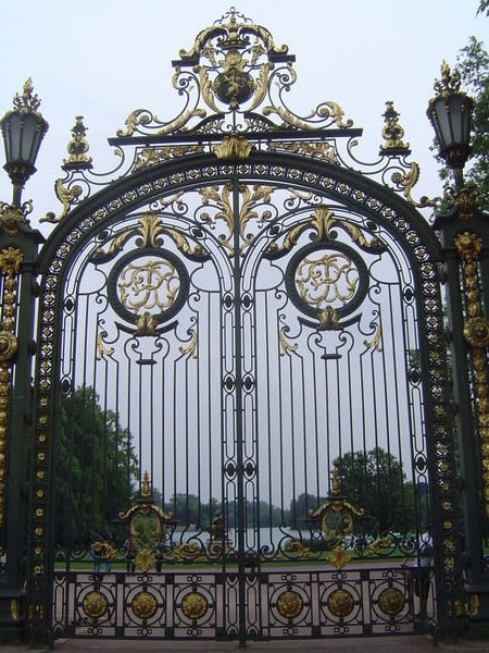 Main gate of Parc de la Tete