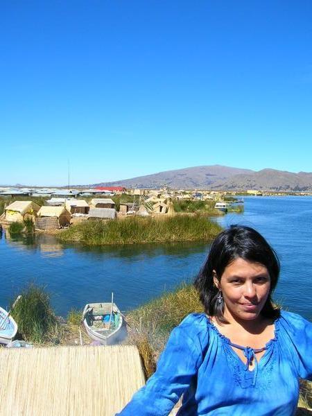 floating on lago Titicaca