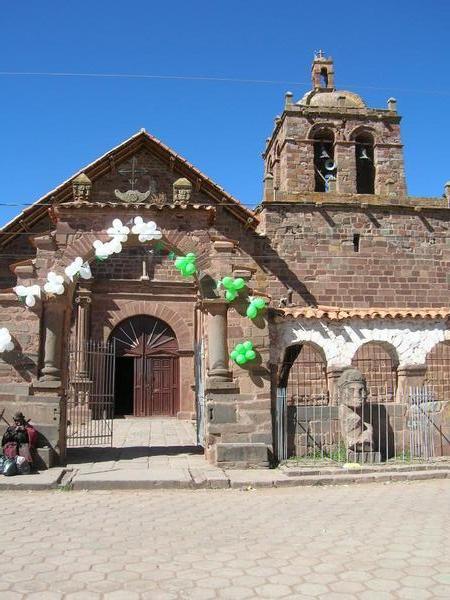 church with inca idols