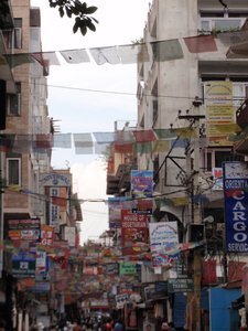 street scene in kathmandu