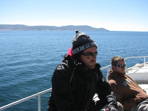 boat ride accross lake titicacca