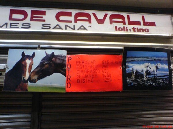 Horse meat stall