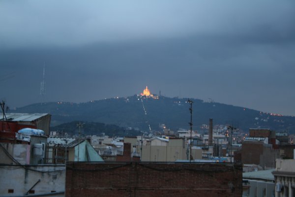 view of Tibidabo from our terrace