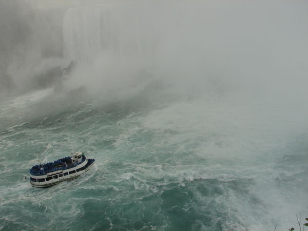 Maid of the mist at the Canadian falls